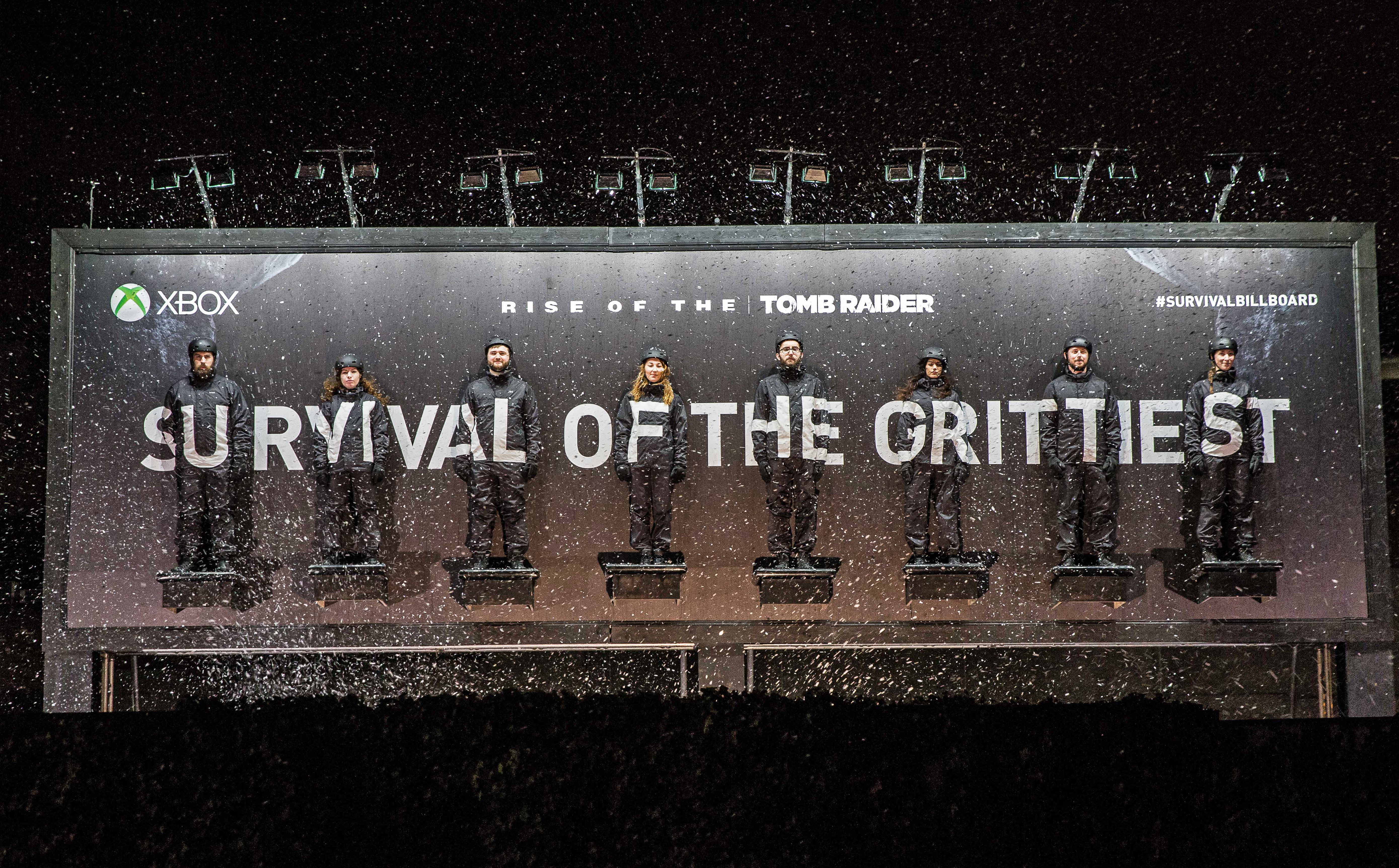 The Survival Billboard to mark the release of the latest Tomb Raider game