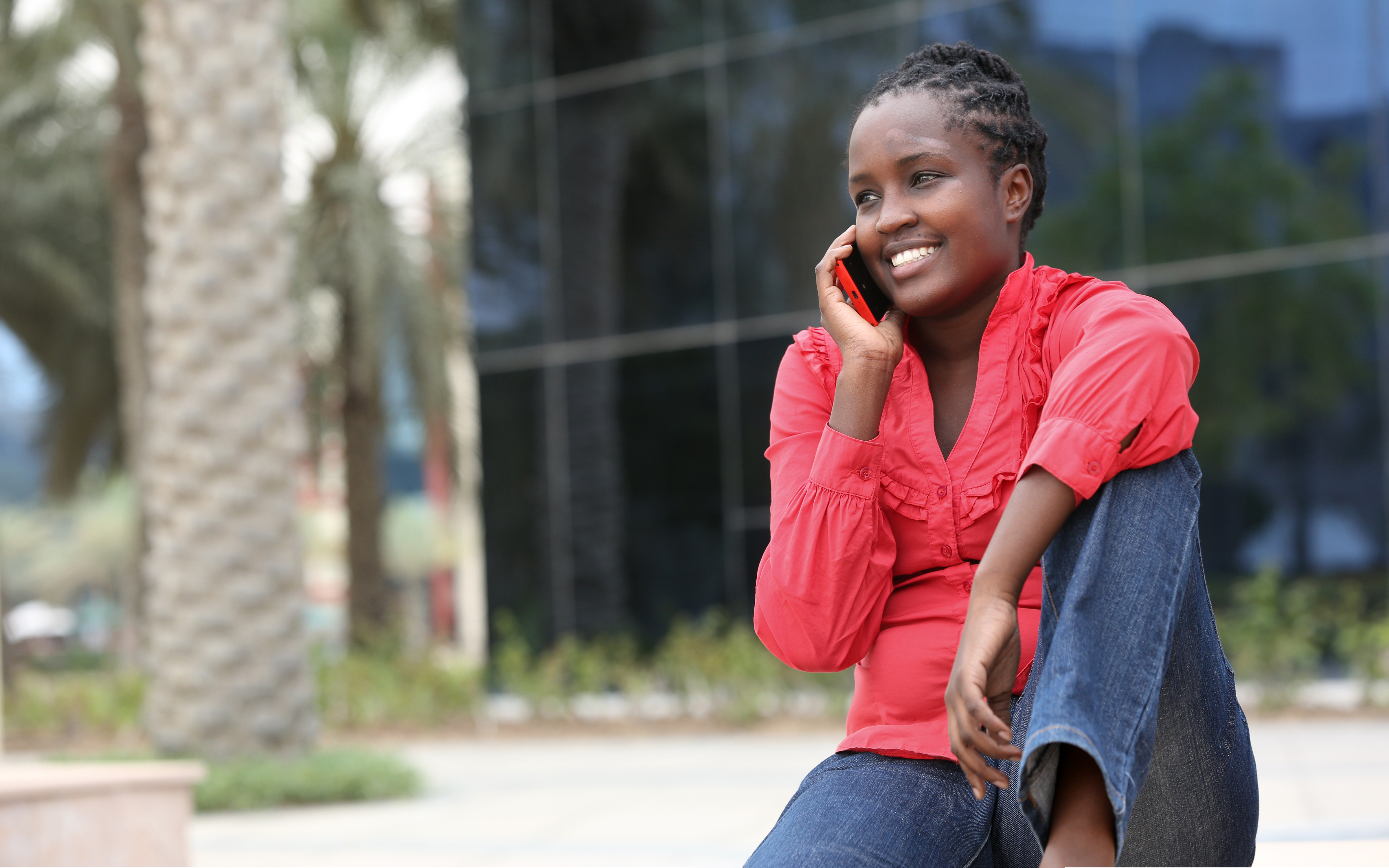 Woman on phone