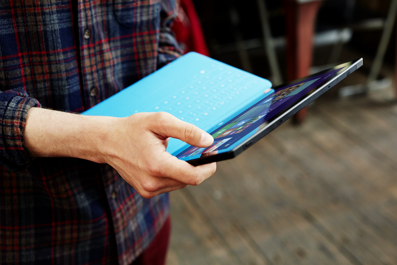 Person holding Surface laptop