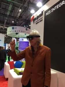 Bob Geldof tries out Microsoft's HoloLens at BETT
