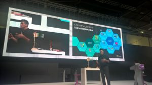 Anthony Salcito speaks on stage at BETT