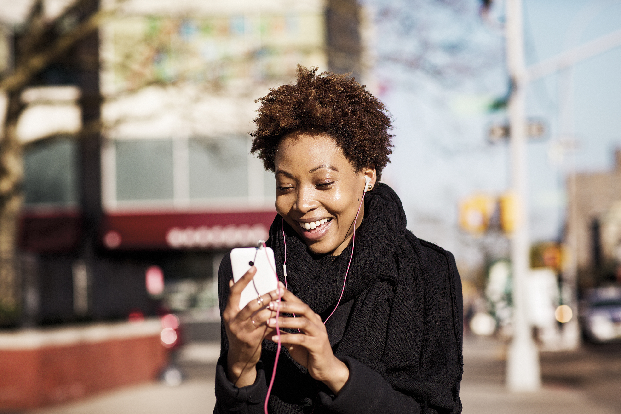 Woman using mobile phone