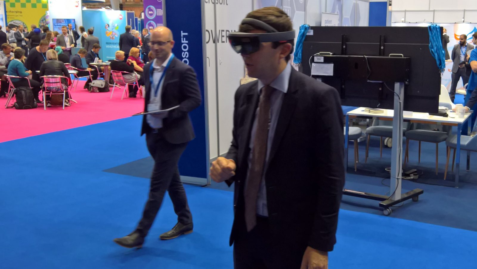 Greater Manchester Mayor Andy Burnham uses HoloLens