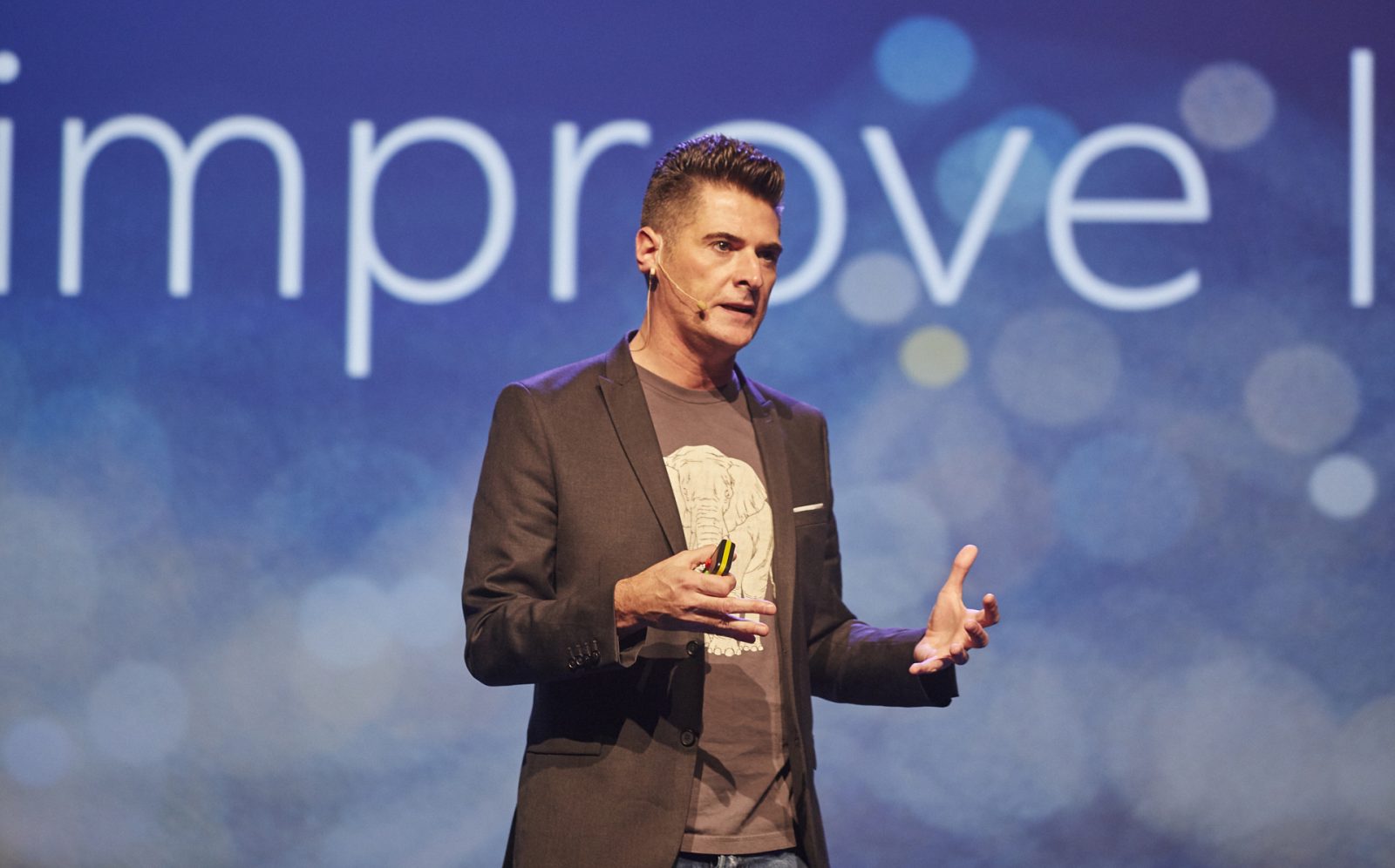 Anthony Salcito on stage at Bett 2018