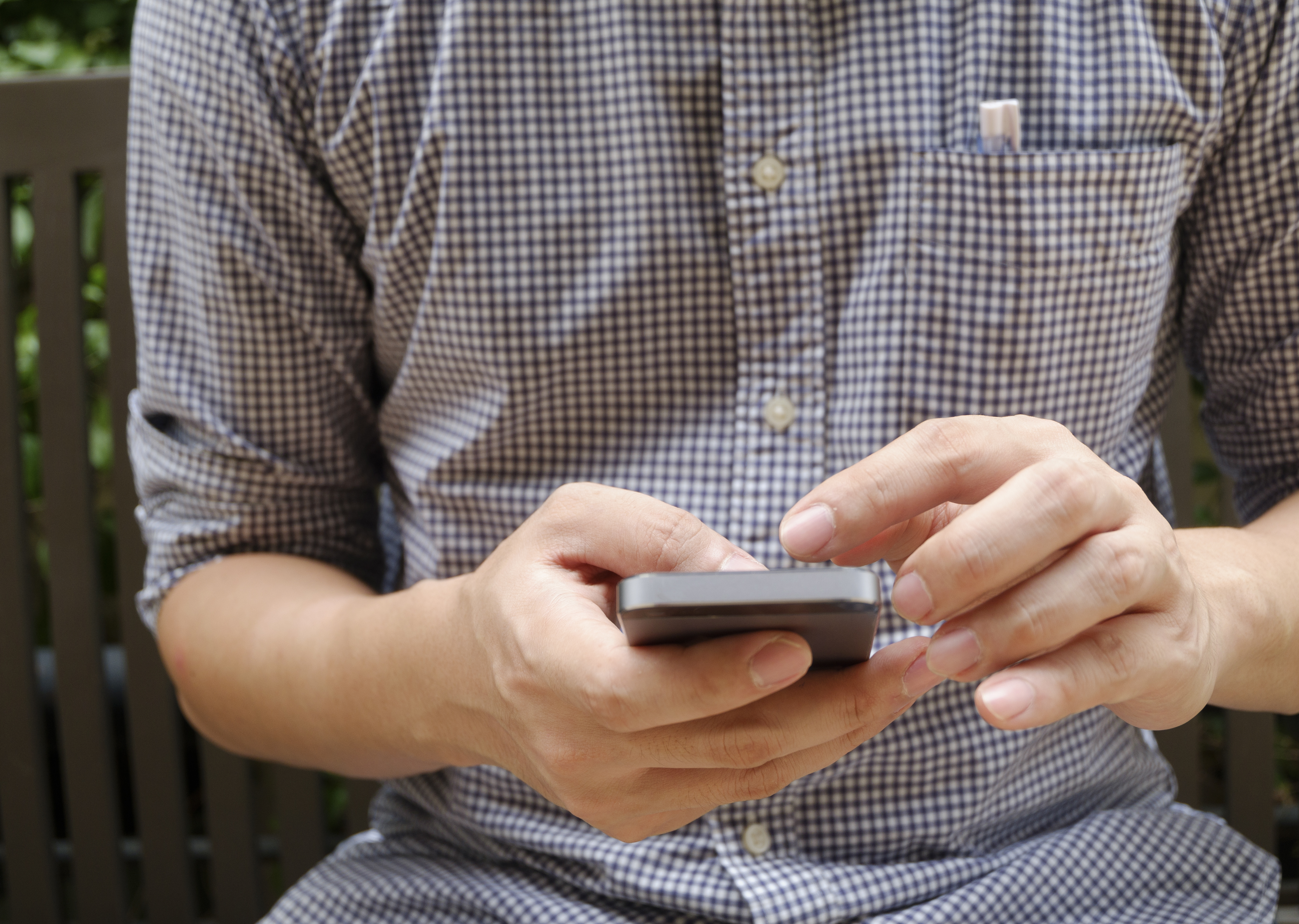 man using mobile smartphone