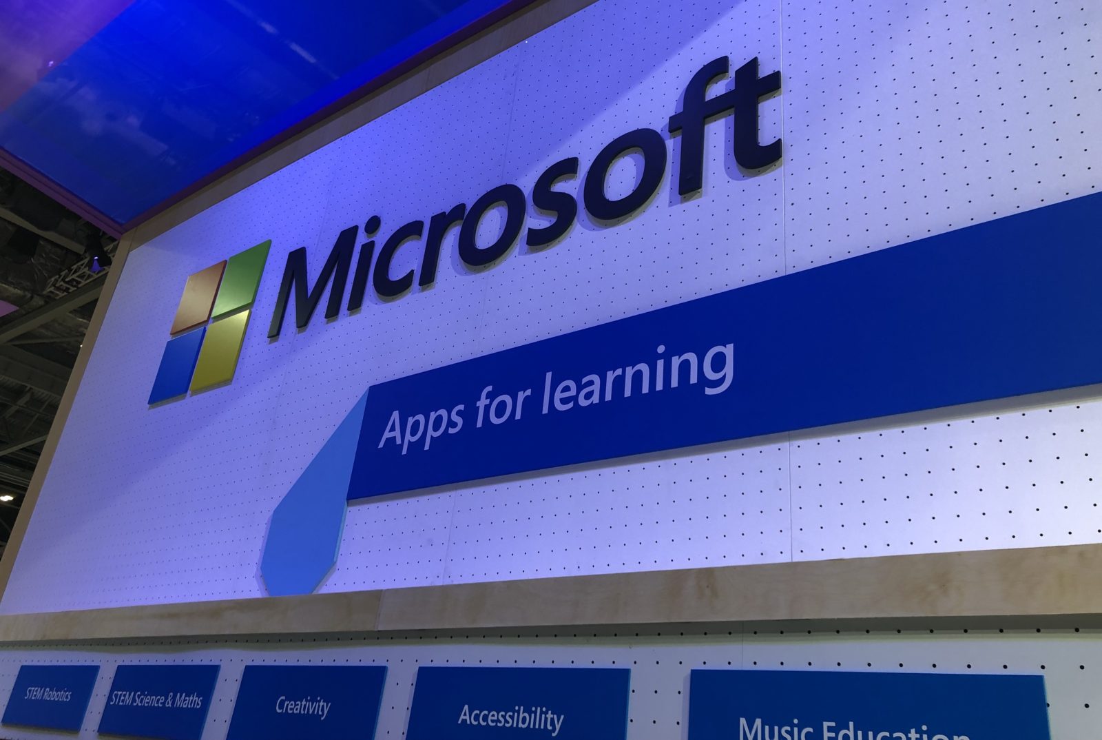 The Microsoft stand at BETT