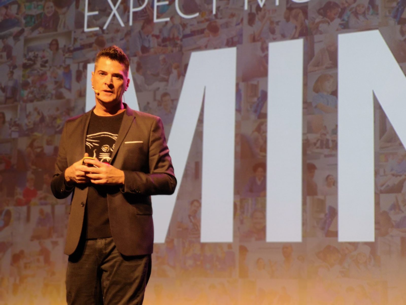 Anthony Salcito delivers his keynote speech at BETT