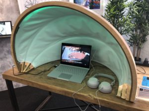 A tent-like invention that aims to help people focus at work