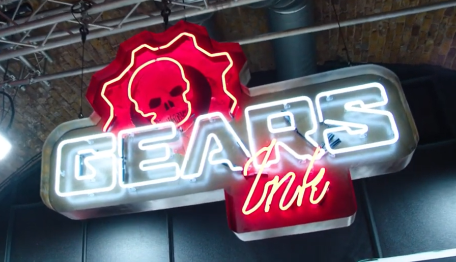 Gears Ink sign at the London Xbox event