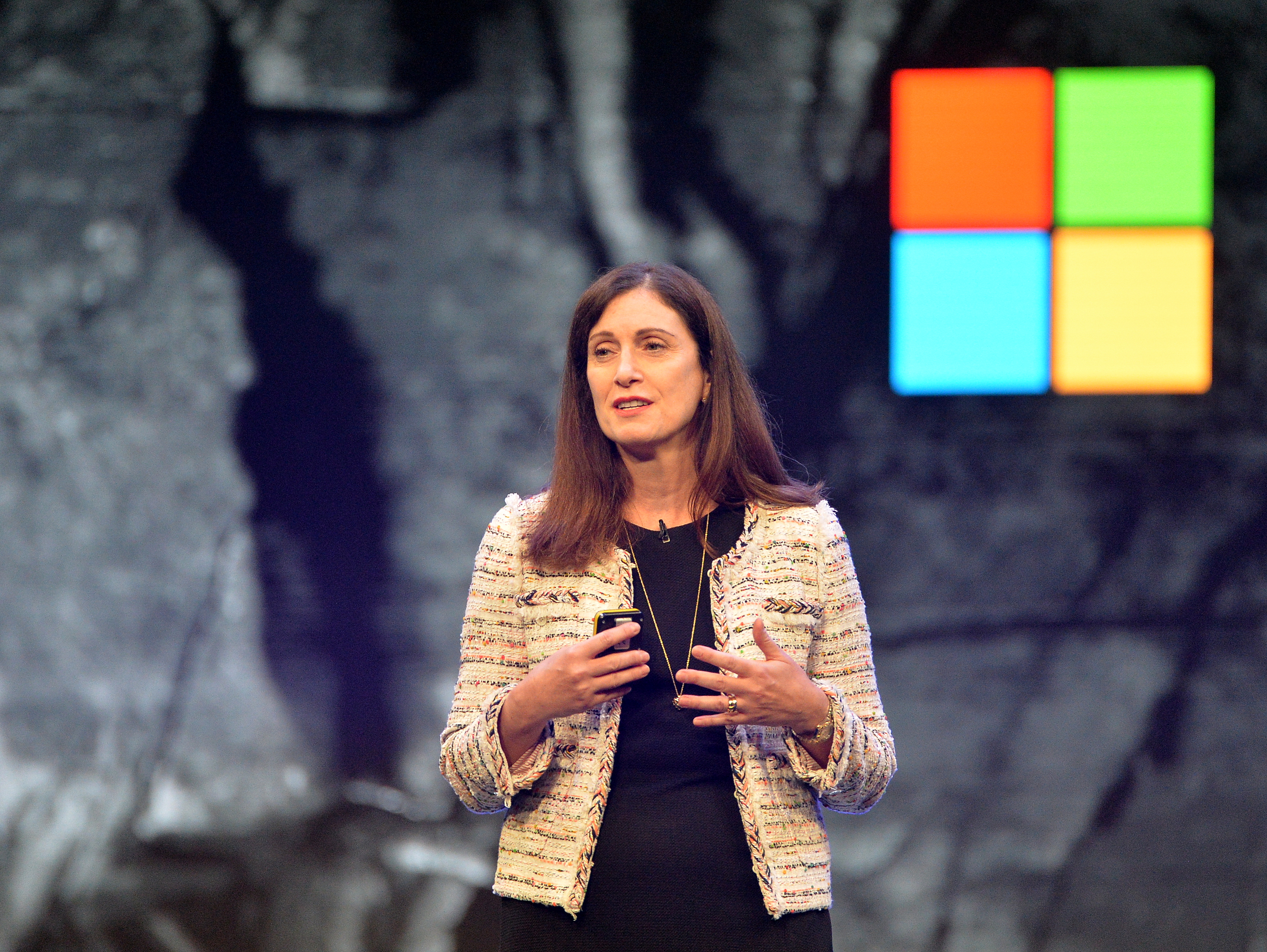 Cindy Rose, Microsoft UK CEO, on stage at Future Decoded