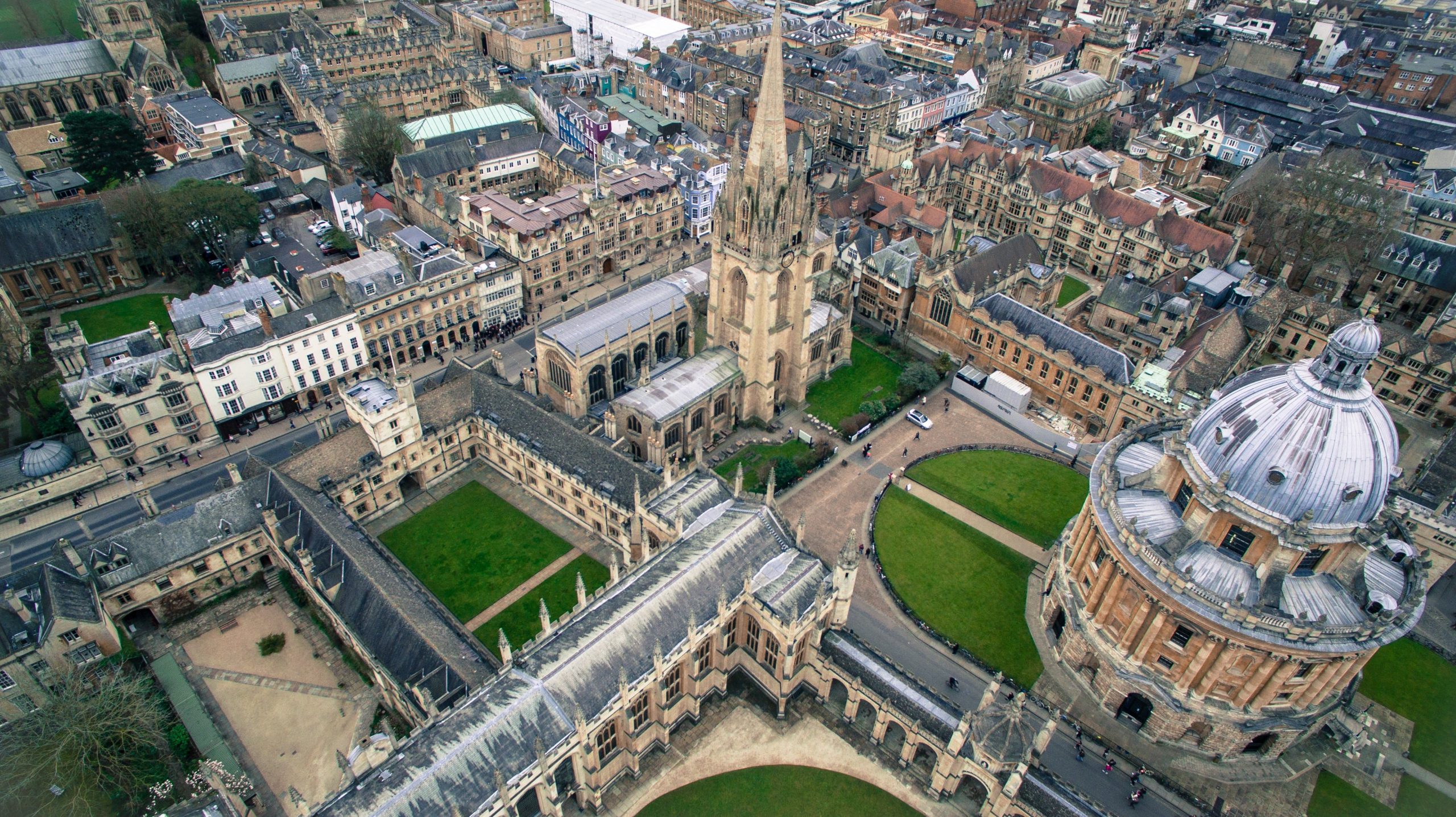 Aerial view of University of Oxford