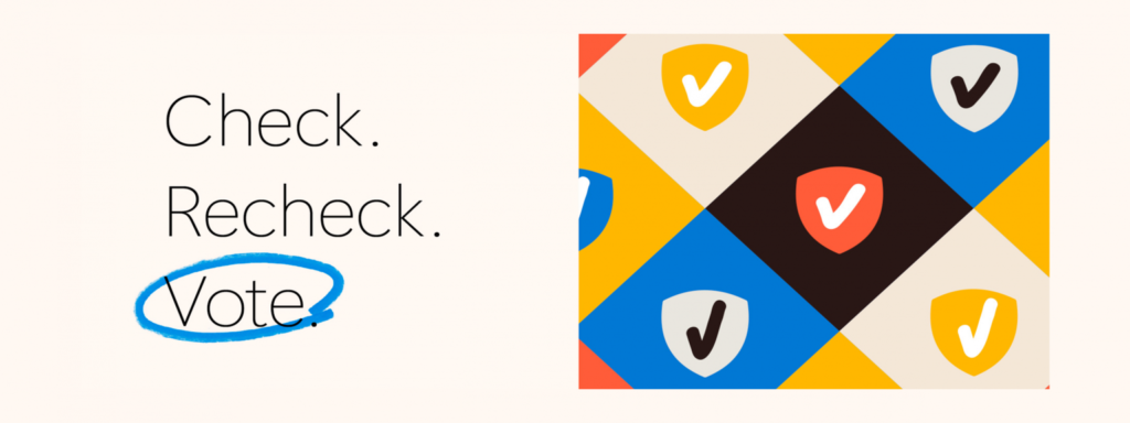 Banner image for Microsoft's Check. Recheck. Vote. awareness campaign