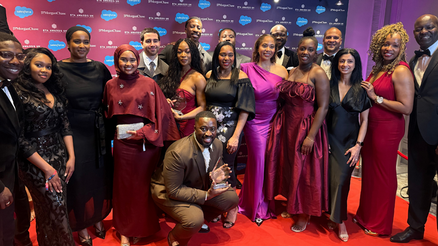 Group shot of Microsoft representatives at the Black Tech Achievement Awards 2025