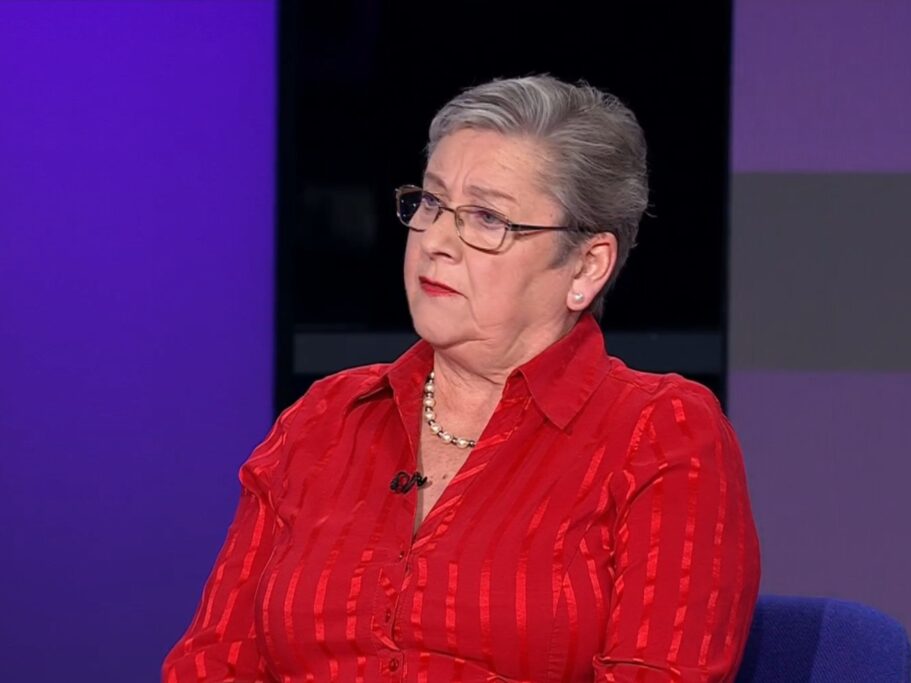 Carol Whicher, Clare Wood's aunt, being interviewed on Channel 4