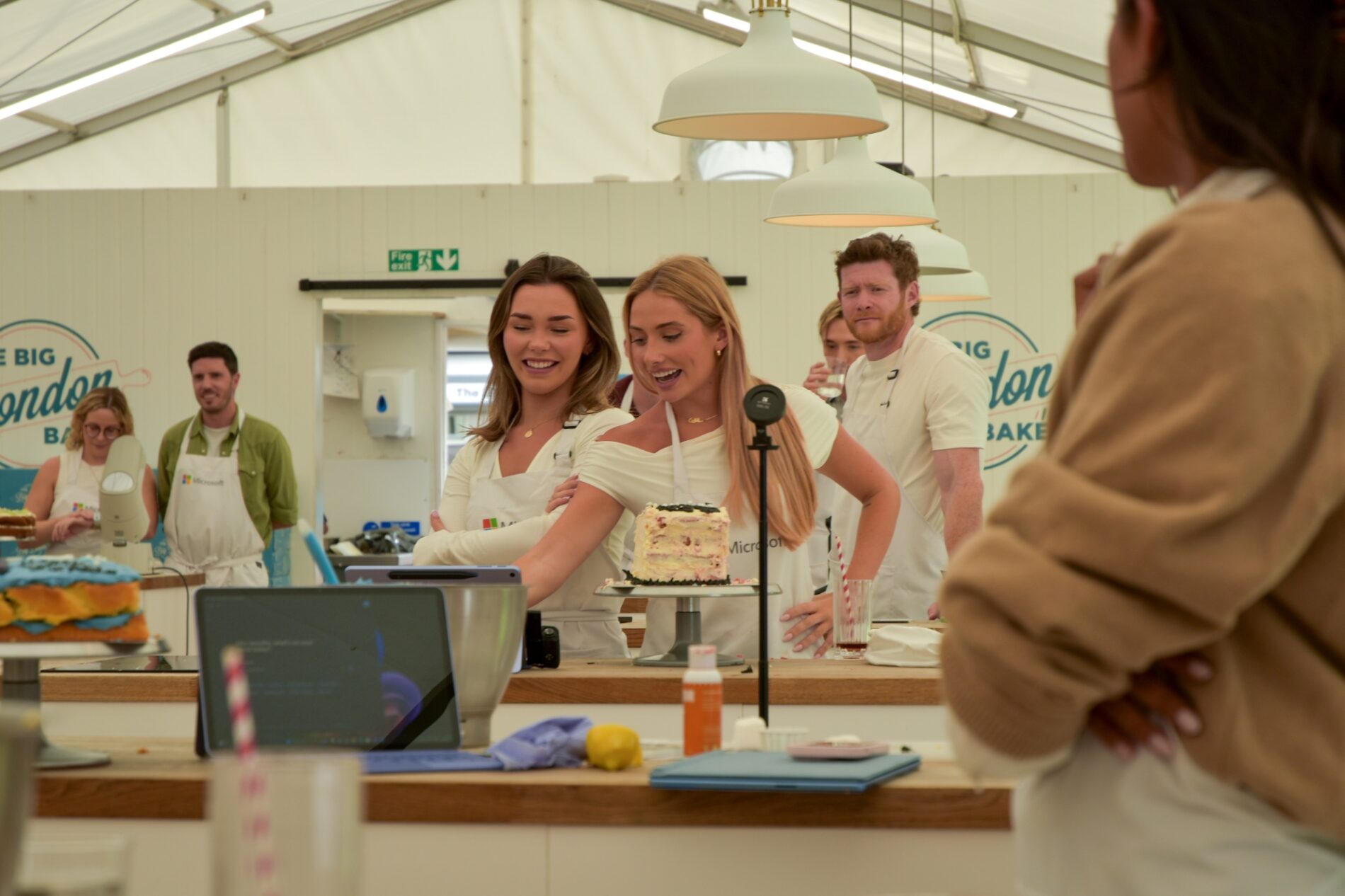 Participants taking part in the Microsoft Big Baking Challenge