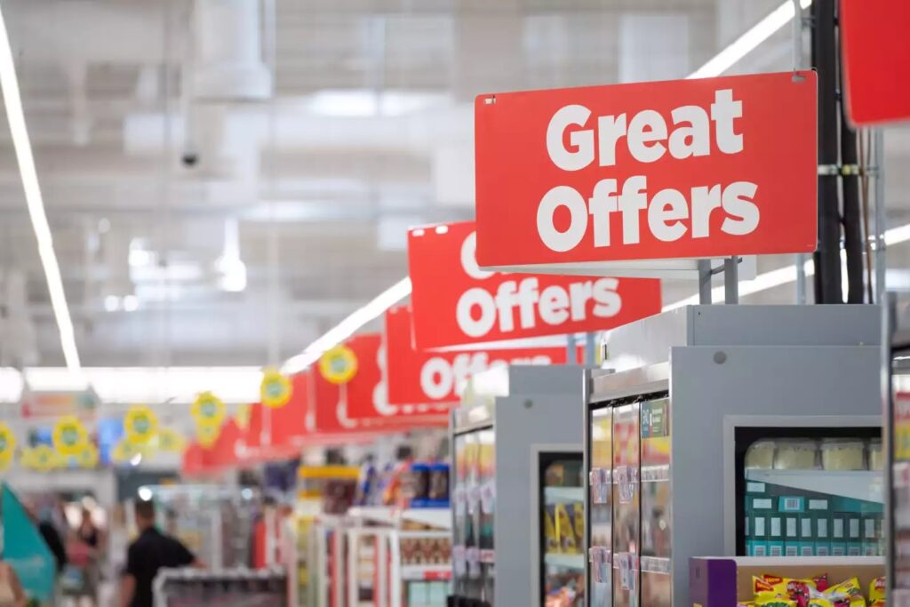 'Great offers' signs in ASDA store