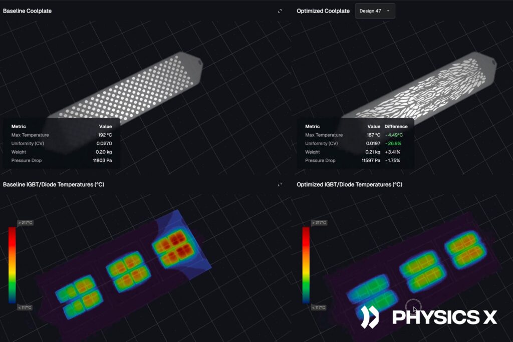 Screengrab of optimised cooling plate design
