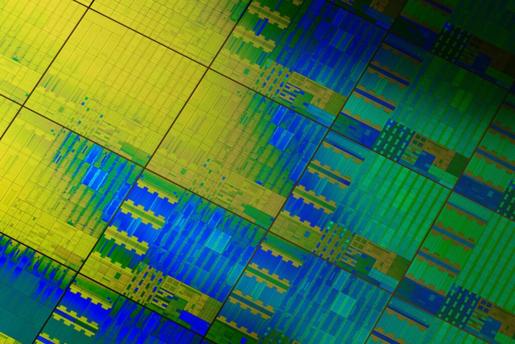 Extreme close-up of a semiconductor