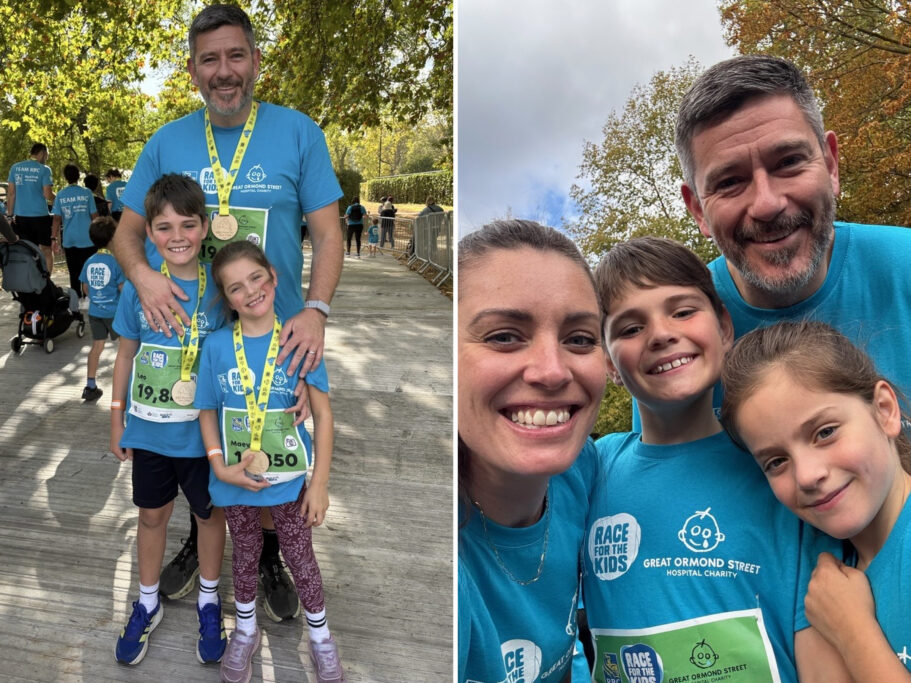Mike Grogan & Family at the Race for Kids event to raise money for Great Ormond Street Hospital Charity